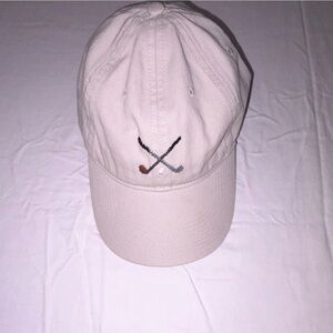 Smathers & Branson Golf Hat Beige Adjustable 100% Cotton Canvas Unisex